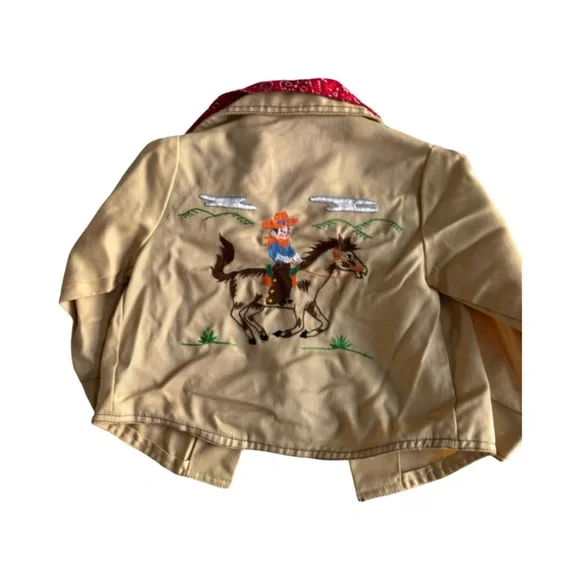 Vintage Kid’s 70's Cowboy Western Jacket & Bandana Print Button Down- 3T - Picture 3 of 10